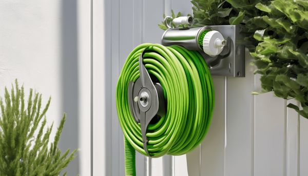How to solve your garden hose clutter with a wall hanging hose reel
